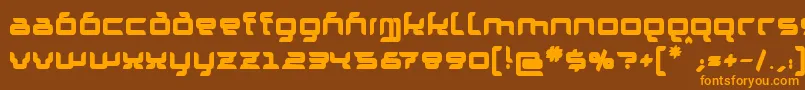 GranolaeHeavy Font – Orange Fonts on Brown Background