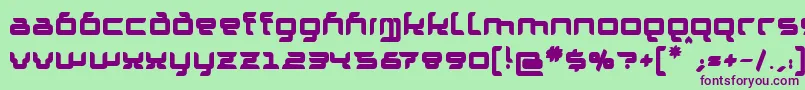 GranolaeHeavy Font – Purple Fonts on Green Background