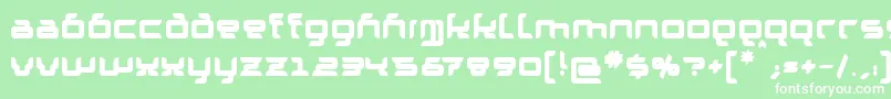 GranolaeHeavy-Schriftart – Weiße Schriften auf grünem Hintergrund