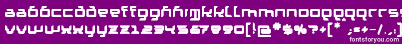 Fonte GranolaeHeavy – fontes brancas em um fundo violeta