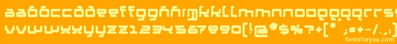 GranolaeHeavy Font – Yellow Fonts on Orange Background