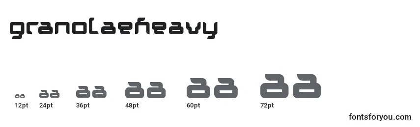 GranolaeHeavy Font Sizes