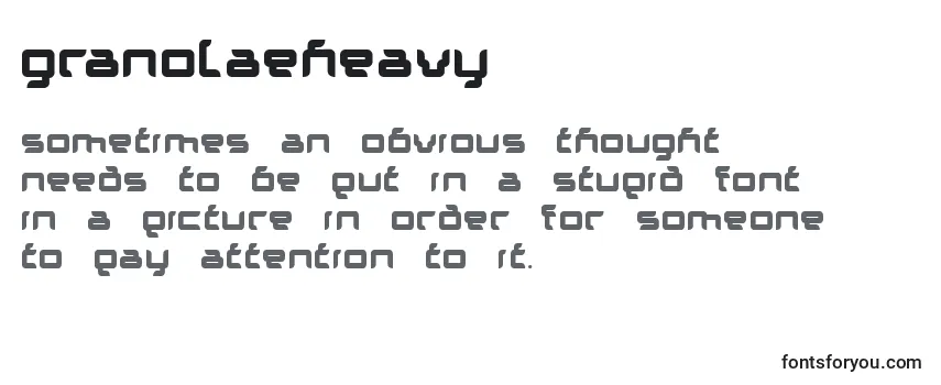 Review of the GranolaeHeavy Font