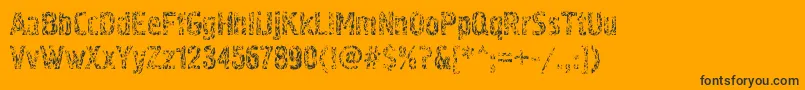 Pollock4c Font – Black Fonts on Orange Background