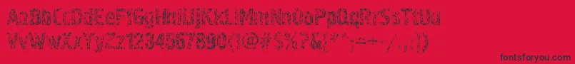 Pollock4c Font – Black Fonts on Red Background