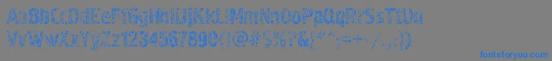 Pollock4c-Schriftart – Blaue Schriften auf grauem Hintergrund