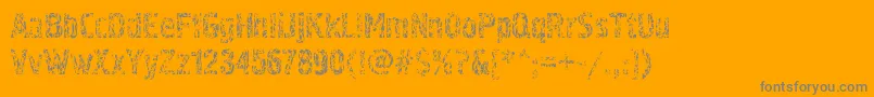 Pollock4c-Schriftart – Graue Schriften auf orangefarbenem Hintergrund