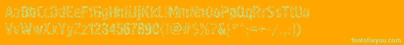 Pollock4c Font – Green Fonts on Orange Background