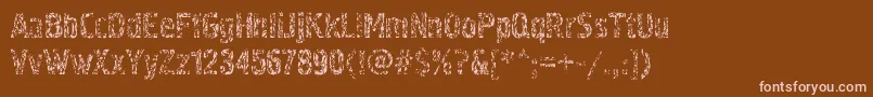 Pollock4c Font – Pink Fonts on Brown Background