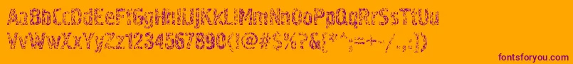 Pollock4c Font – Purple Fonts on Orange Background