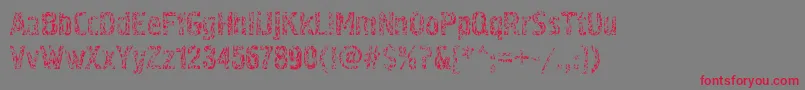 フォントPollock4c – 赤い文字の灰色の背景