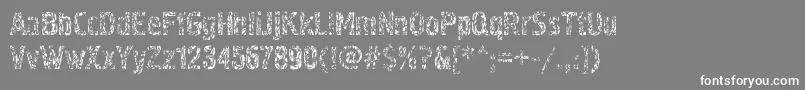 Pollock4c-Schriftart – Weiße Schriften auf grauem Hintergrund