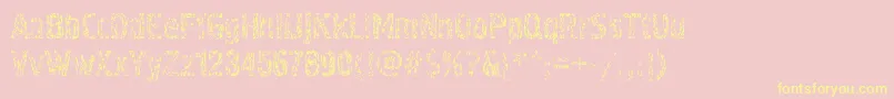 Pollock4c Font – Yellow Fonts on Pink Background