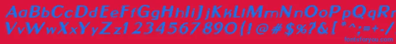 fuente Neon2News – Fuentes Azules Sobre Fondo Rojo