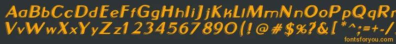 Neon2News Font – Orange Fonts on Black Background
