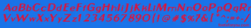 Neon2News Font – Red Fonts on Blue Background