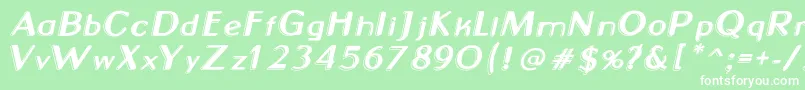 フォントNeon2News – 緑の背景に白い文字