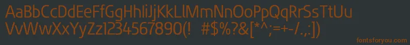 FluentsansRegular-fontti – ruskeat fontit mustalla taustalla