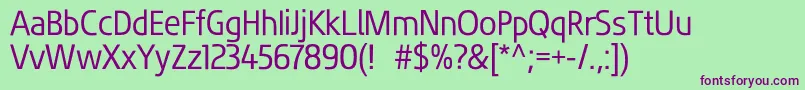 FluentsansRegular Font – Purple Fonts on Green Background