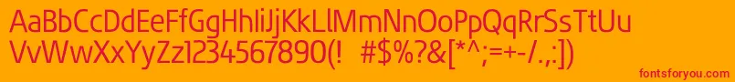 FluentsansRegular Font – Red Fonts on Orange Background