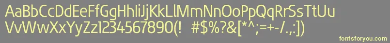フォントFluentsansRegular – 黄色のフォント、灰色の背景