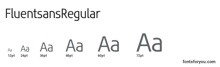 Размеры шрифта FluentsansRegular