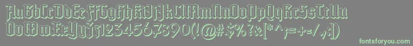 TypographertexturSchatten Font – Green Fonts on Gray Background