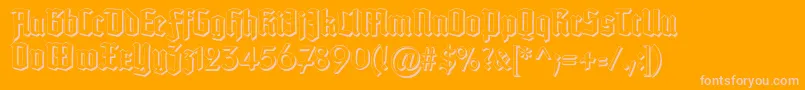 TypographertexturSchatten-Schriftart – Rosa Schriften auf orangefarbenem Hintergrund