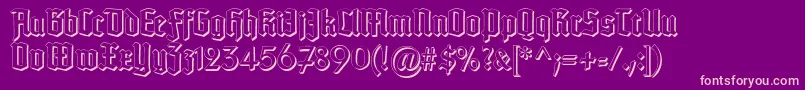 TypographertexturSchatten-Schriftart – Rosa Schriften auf violettem Hintergrund