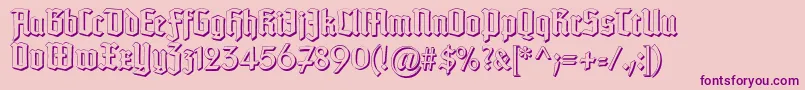 TypographertexturSchatten-Schriftart – Violette Schriften auf rosa Hintergrund