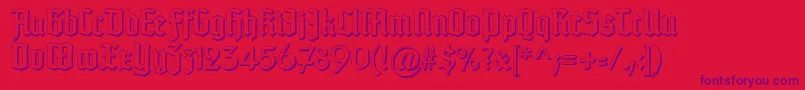 TypographertexturSchatten Font – Purple Fonts on Red Background