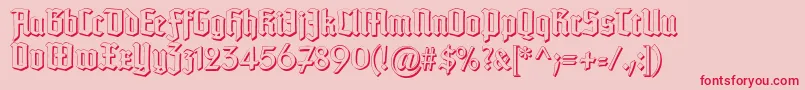 TypographertexturSchatten Font – Red Fonts on Pink Background