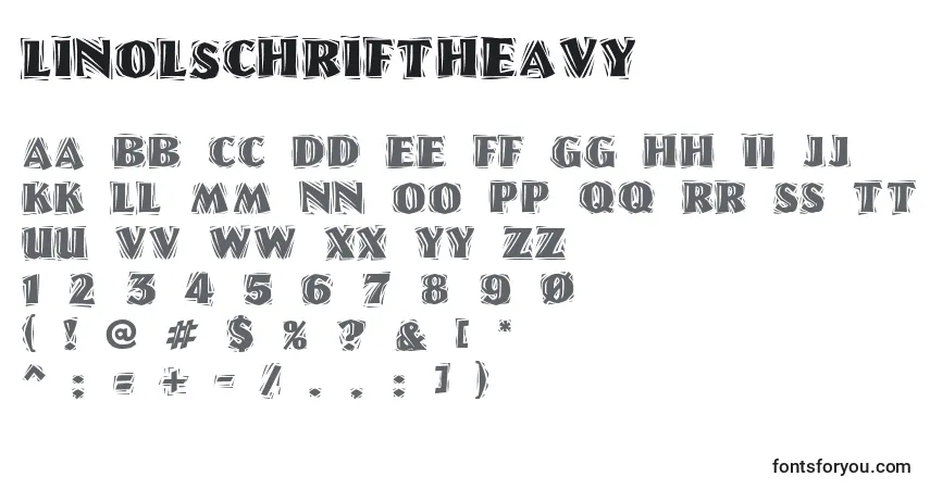 Police LinolschriftHeavy - Alphabet, Chiffres, Caractères Spéciaux
