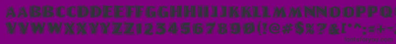 フォントLinolschriftHeavy – 紫の背景に黒い文字