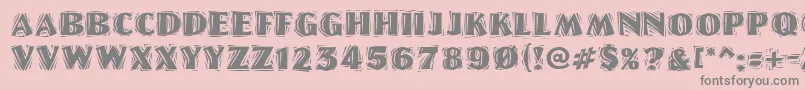 LinolschriftHeavy-Schriftart – Graue Schriften auf rosa Hintergrund