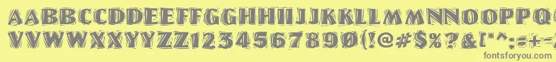 LinolschriftHeavy Font – Gray Fonts on Yellow Background