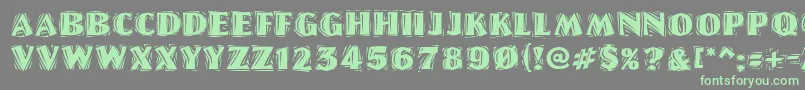 LinolschriftHeavy Font – Green Fonts on Gray Background