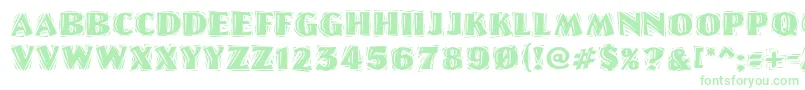 LinolschriftHeavy Font – Green Fonts on White Background