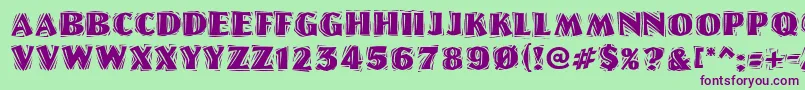 LinolschriftHeavy Font – Purple Fonts on Green Background