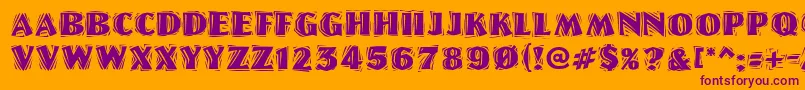 LinolschriftHeavy Font – Purple Fonts on Orange Background