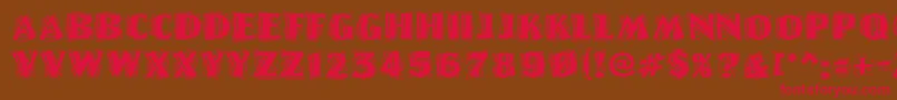 LinolschriftHeavy Font – Red Fonts on Brown Background