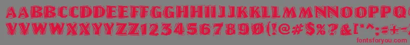 LinolschriftHeavy Font – Red Fonts on Gray Background