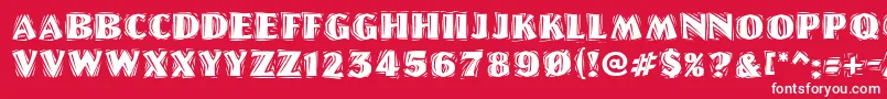 LinolschriftHeavy Font – White Fonts on Red Background