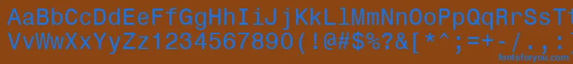 Monospace821Bt Font – Blue Fonts on Brown Background