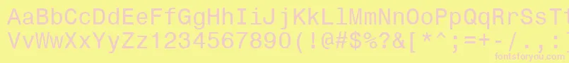 Monospace821Bt Font – Pink Fonts on Yellow Background