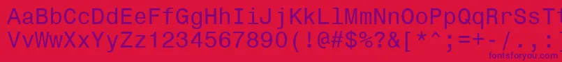 Monospace821Bt Font – Purple Fonts on Red Background