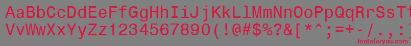 fuente Monospace821Bt – Fuentes Rojas Sobre Fondo Gris