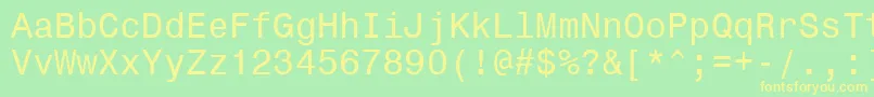 Monospace821Bt Font – Yellow Fonts on Green Background