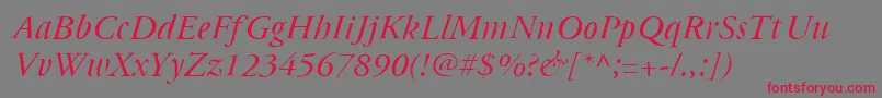 fuente Cyrillicgaramond Italic – Fuentes Rojas Sobre Fondo Gris