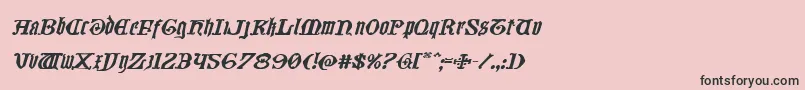 フォントWestdelphiaexpandital – ピンクの背景に黒い文字